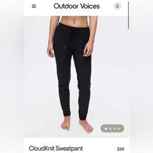 Outdoor Voices Cloud knit Sweatpants - Charcoal